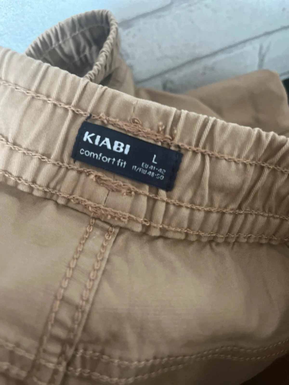 Heren cargo-broek Kiabi Comfort Fit – Maat 40 – Zandbeige – Zeer goede staat – photo 4